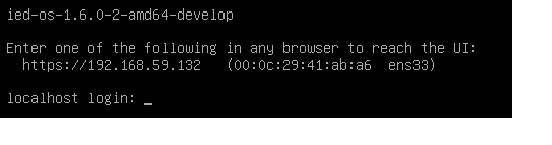 Default login screen