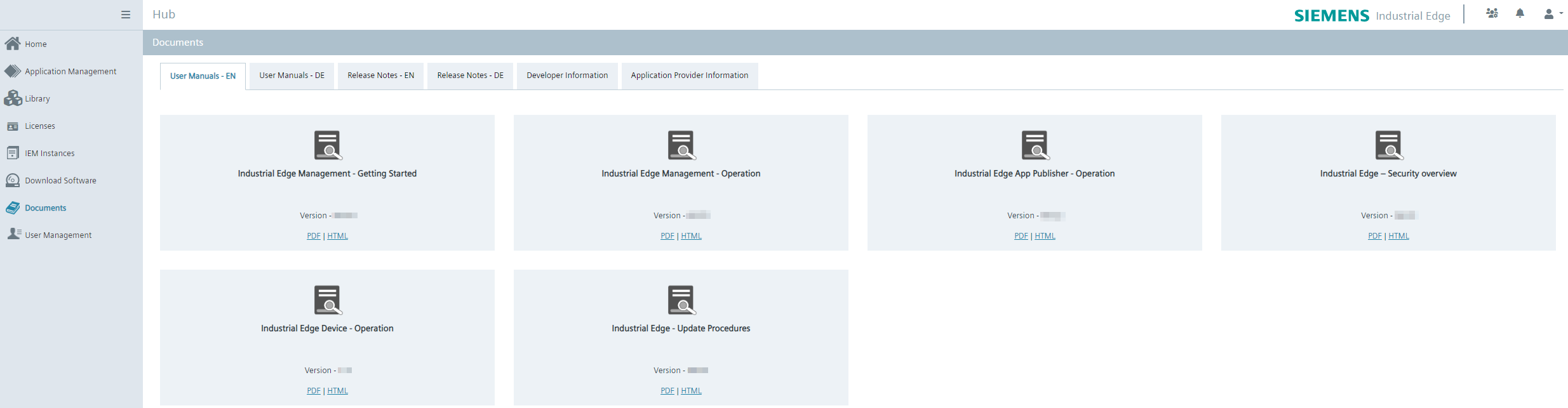 Available documentation of Industrial Edge in IE Hub Picture_3_3_IE_Document_Download_Page_IEHub