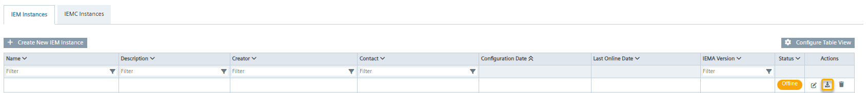 Download IEM Instance config